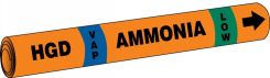IIAR Cling-Tite Ammonia Pipe Marker: HGD/VAP/HIGH