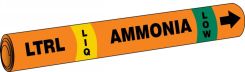 IIAR Cling-Tite Ammonia Pipe Marker: LTRL/LIQ/LOW