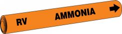 IIAR Cling-Tite Ammonia Pipe Marker: RV/(blank)/(blank)