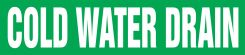 ASME (ANSI) Pipe Marker: Cold Water Drain
