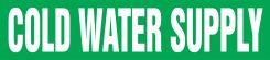 ASME (ANSI) Pipe Marker: Cold Water Supply