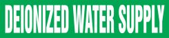 ASME (ANSI) Pipe Marker: Deionized Water Supply