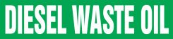 ASME (ANSI) Pipe Marker: Diesel Waste Oil