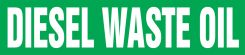 ASME (ANSI) Pipe Marker: Diesel Waste Oil