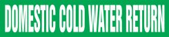 ASME (ANSI) Pipe Marker: Domestic Cold Water Return