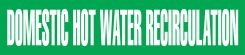 ASME (ANSI) Pipe Marker: Domestic Hot Water Recirculation
