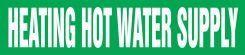 ASME (ANSI) Pipe Marker: Heating Hot Water Supply