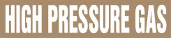 ASME (ANSI) Pipe Marker: High Pressure Gas