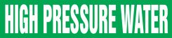 ASME (ANSI) Pipe Marker: High Pressure Water