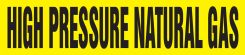 ASME (ANSI) Pipe Marker: High Pressure Natural Gas