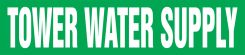 ASME (ANSI) Pipe Marker: Tower Water Supply