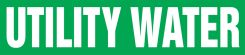 ASME (ANSI) Pipe Marker: Utility Water
