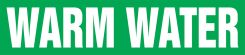 ASME (ANSI) Pipe Marker: Warm Water