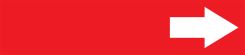 ASME (ANSI) Pipe Marker: Short Arrow (White/Red)