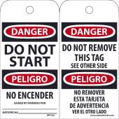 DANGER DO NOT START BILINGUAL TAG