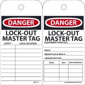 DANGER LOCK-OUT MASTER TAG LOCK LOCATION TAG