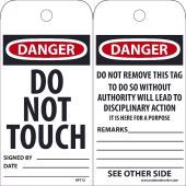 DANGER DO NOT TOUCH TAG