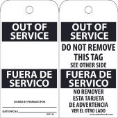 OUT OF SERVICE BILINGUAL TAG
