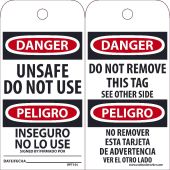 DANGER UNSAFE DO NOT USE TAG