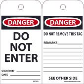 DANGER DO NOT ENTER TAG