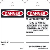 DANGER BLANK TAG