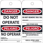 Danger Do Not OPERATE-Bilingual TAG