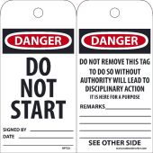 DANGER DO NOT START SIGNED TAG