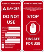 Danger Do Not Use Scaffold Tag