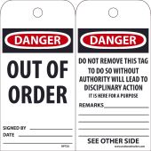 DANGER OUT OF ORDER TAG