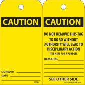 CAUTION SIGNED BY___ DATE___ TAG