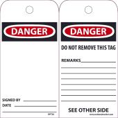 DANGER SIGNED BY___ DATE___ TAG