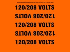 Conduit and Cable Electrical Pipemarker: 120/208 Volts