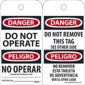 DANGER DO NOT OPERATE BILINGUAL TAG