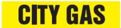 Roll Tape Pipe Marker: City Gas