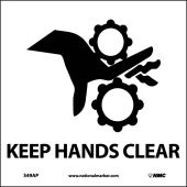 KEEP HANDS CLEAR LABEL