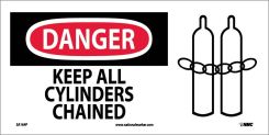 DANGER KEEP ALL CYLINDERS CHAINED SIGN
