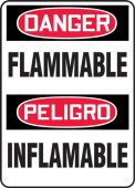 Contractor Preferred Spanish Bilingual OSHA Danger Safety Sign: Flammable