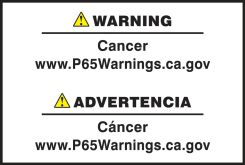 Multilingual Prop 65 Label: Cancer