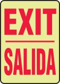 Bilingual Safety Sign: Exit/Salida