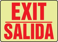 Bilingual Safety Sign - Exit / Salida