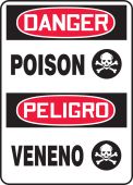 OSHA Danger Bilingual Safety Sign: Poison / Veneno