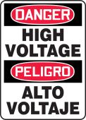 OSHA Danger Bilingual Safety Signs: High Voltage