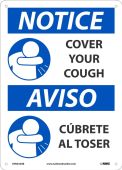 OSHA NOTICE Bilingual Safety Sign: Cover Your Cough