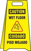 OSHA Caution Bilingual 2 X Fold-Ups®: Wet Floor