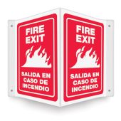Bilingual Projection™ Safety Sign: Fire Exit