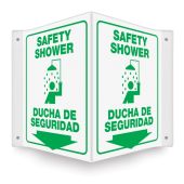 Bilingual Projection™ Safety Sign: Safety Shower