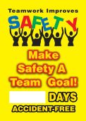 Digi-Day® Magnetic Faces: Teamwork Improves Safety - Make Safety A Team Goal - _ Days Accident Free