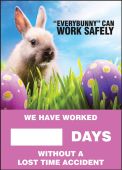 Digi-Day® Magnetic Faces: "Everybunny" Can Work Safely - We Have Worked _ Days Without A Lost Time Accident