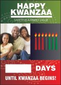 Digi-Day® Magnetic Faces: Happy Kwanzaa - Safety Is A Family Value - _ Days until Kwanzaa Begins