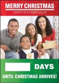 Digi-Day® Magnetic Faces: Merry Christmas - Safety Is A Family Value - _ Days Until Christmas Arrives